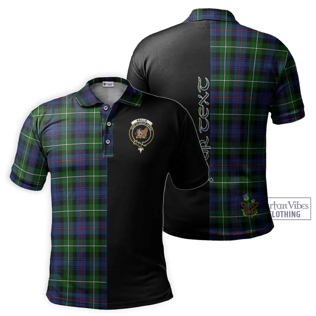 Baillie Tartan Polo Shirt with Family Crest and Half Of Me Style