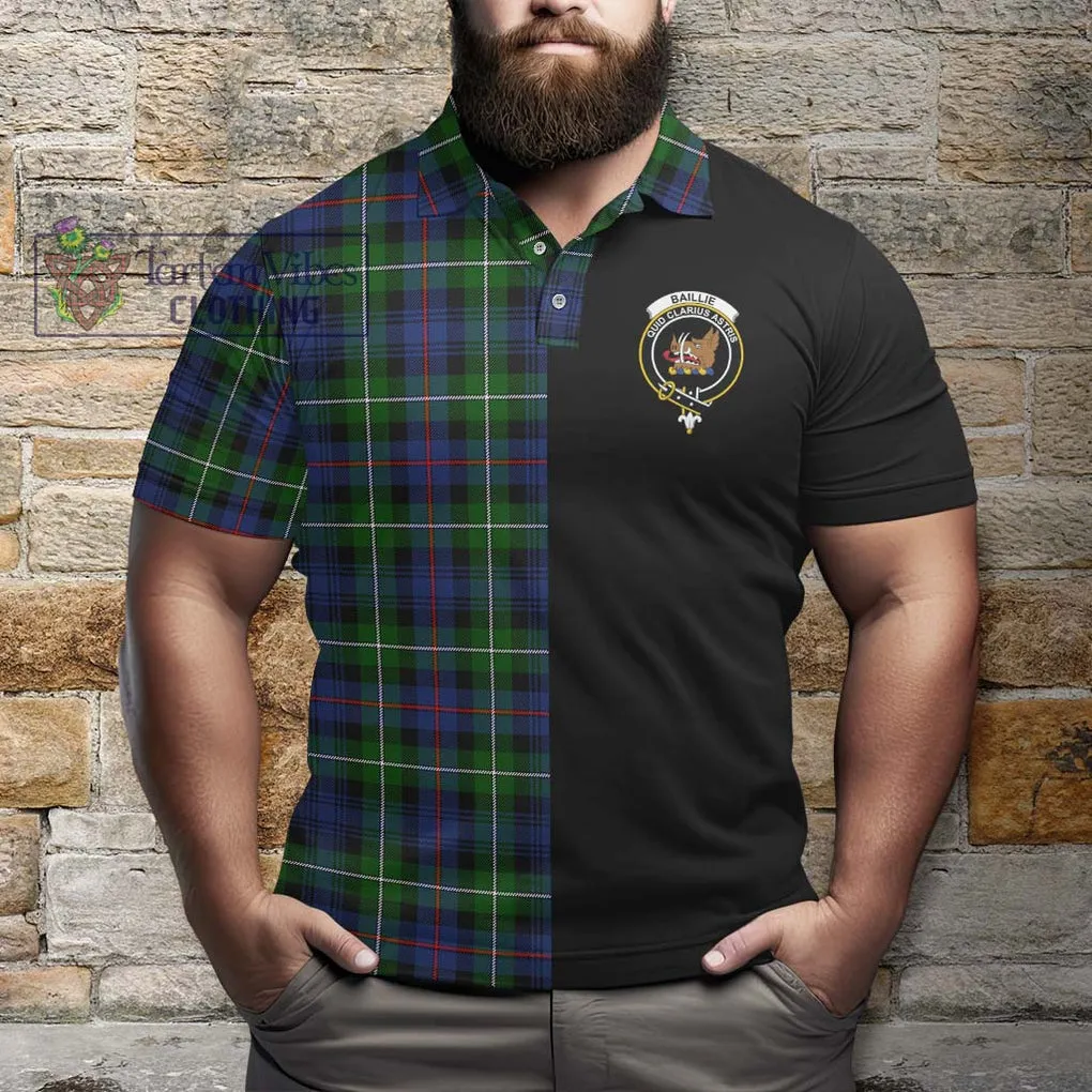 Baillie Tartan Polo Shirt with Family Crest and Half Of Me Style