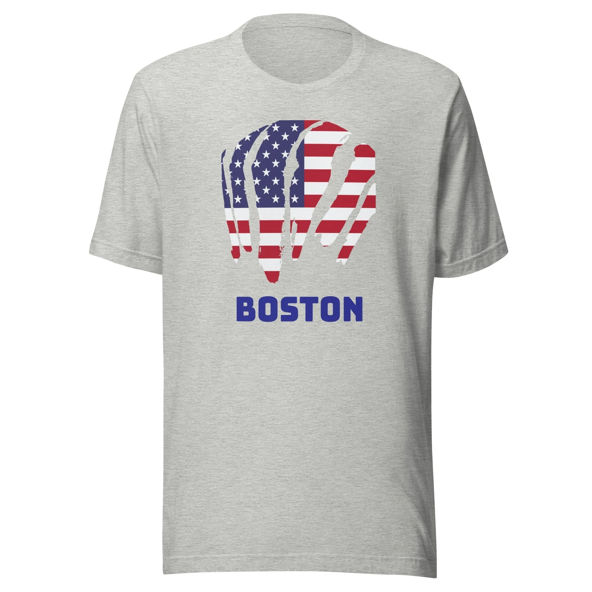 Boston Patriotic T-Shirt - American Flag Rainbow Swash | Dorchester Gas Tanks