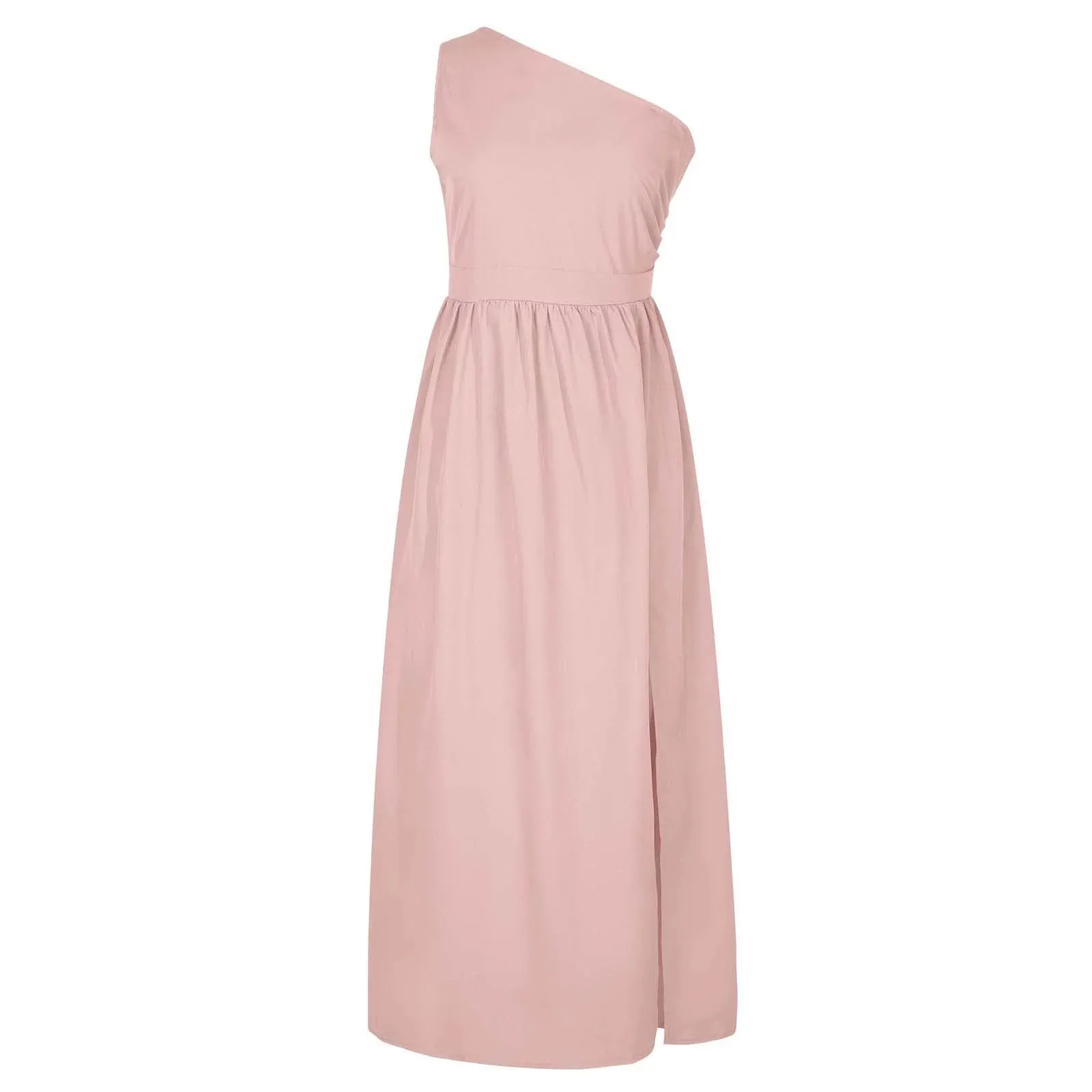 EDHITNR Formal Dresses for Women plus Size Women'S Summer Dresses Clearance, Sleeveless One Shoulder Smocking Sexy Long Party Club Dresses, Sizes S-2XL