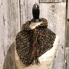 Olive Lintel Shawlette w/Fringe