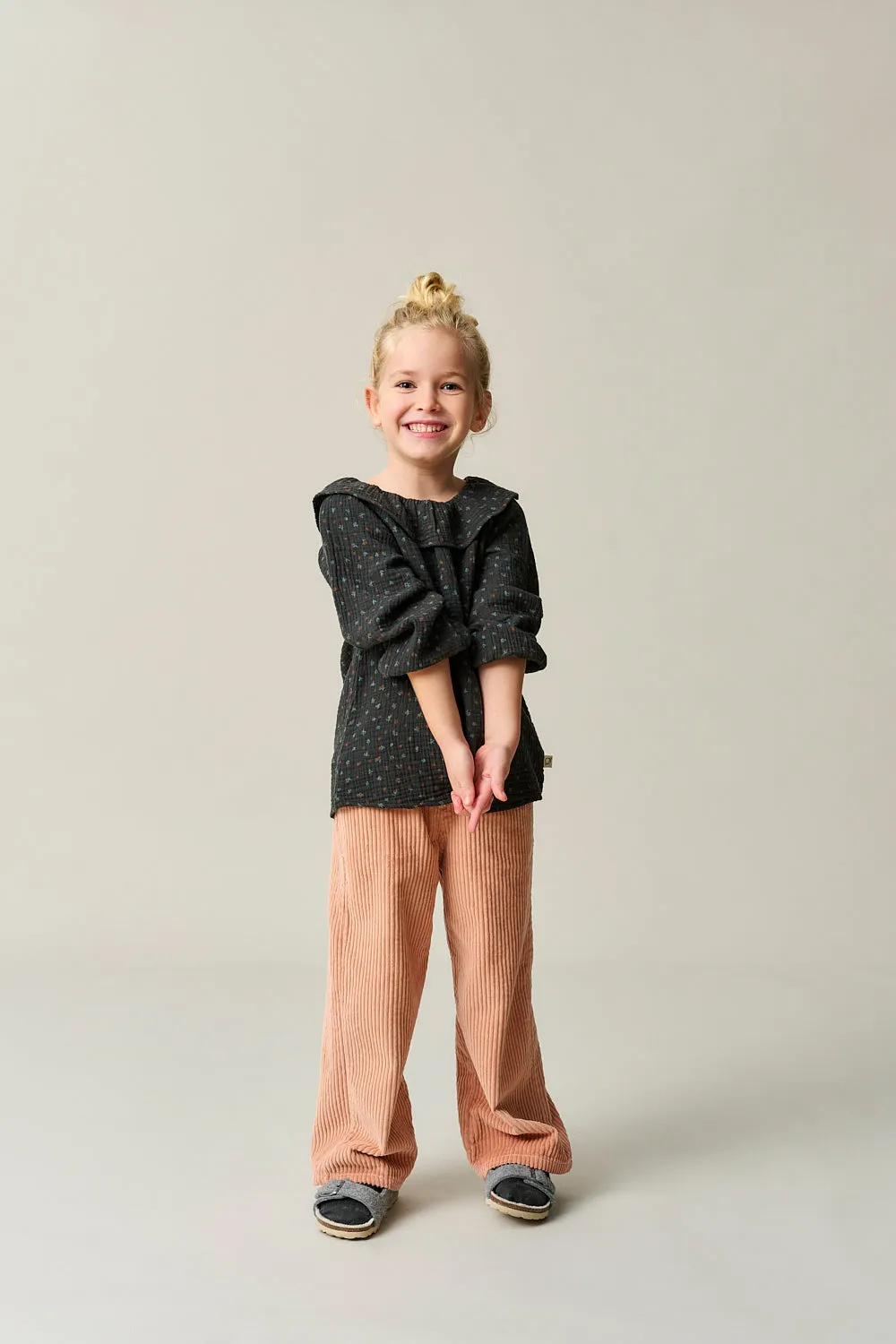Organic Wide Corduroy Pants "Lola Pink“, 3J / 4J / 11-12J