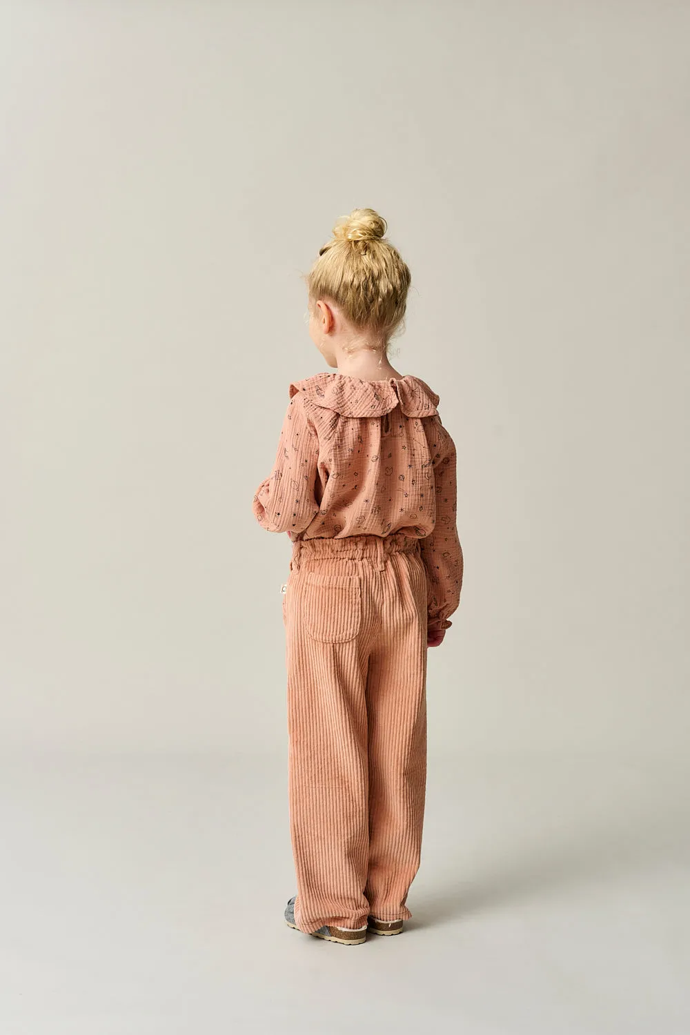 Organic Wide Corduroy Pants "Lola Pink“, 3J / 4J / 11-12J