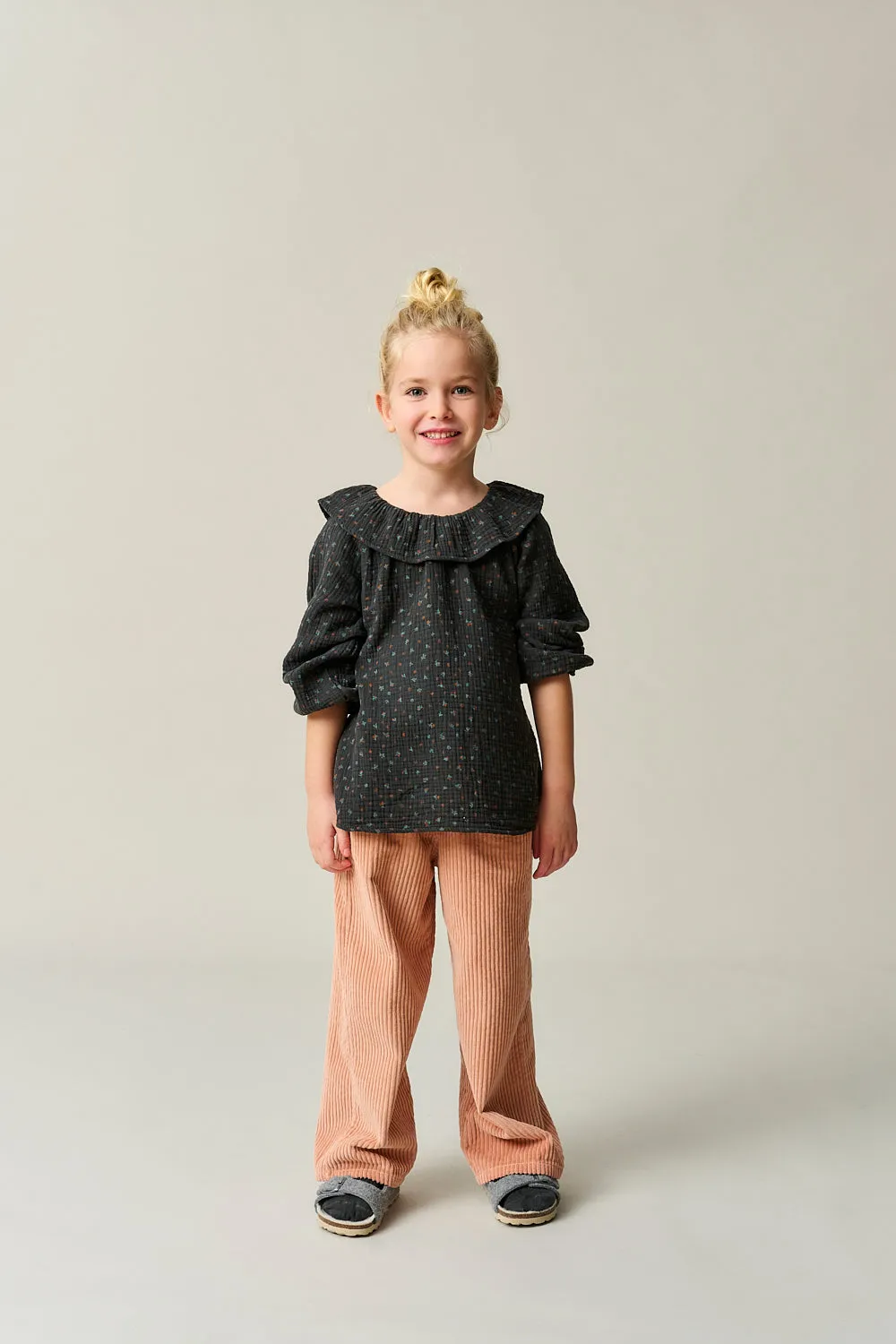Organic Wide Corduroy Pants "Lola Pink“, 3J / 4J / 11-12J