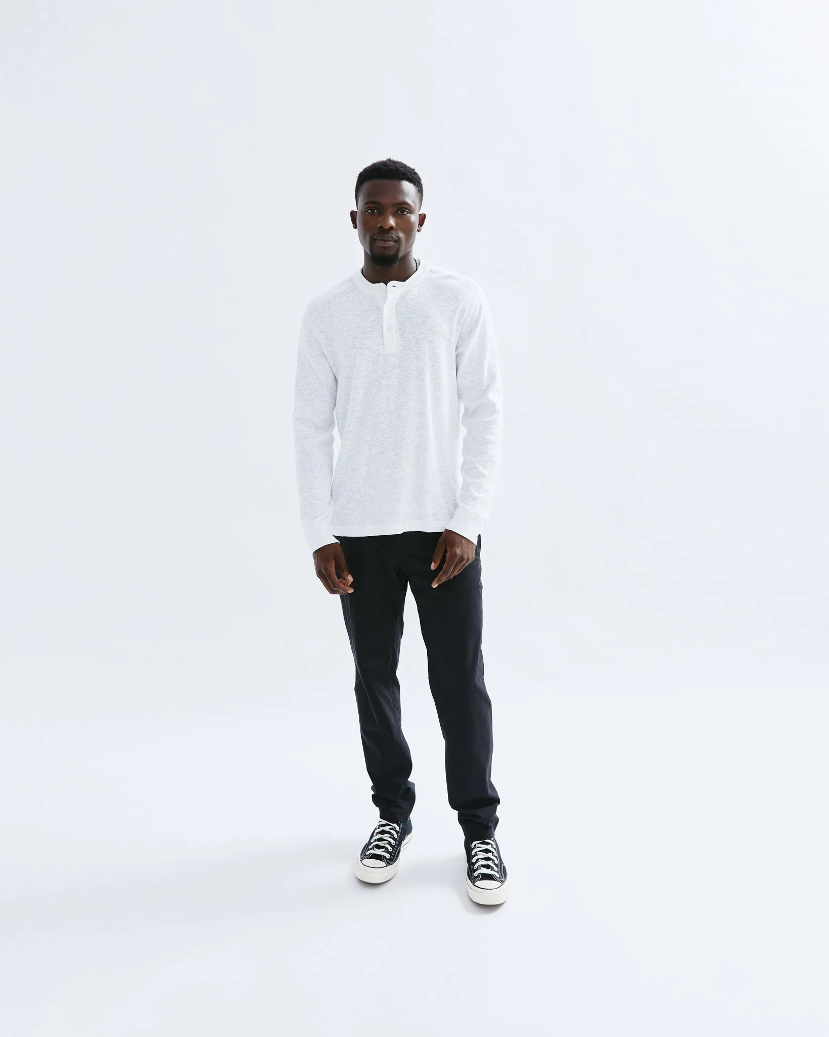REIGNING CHAMP 1X1 SLUB LONG SLEEVE HENLEY - 3 COLORS