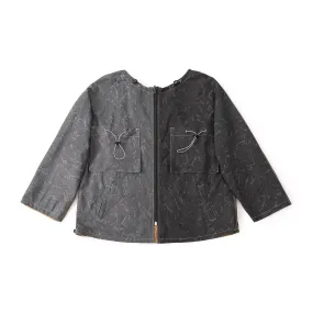 Reversible Poncho Jacket with Interchangeable Panels