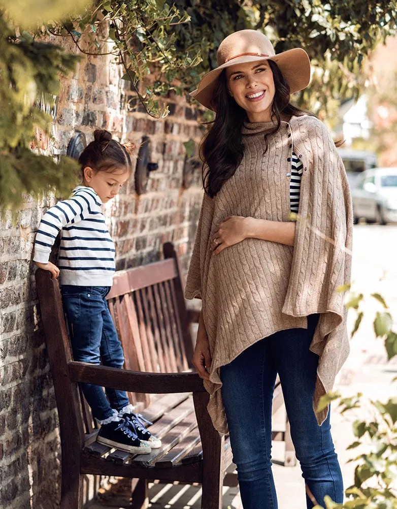 Seraphine Maternity & Nursing Cable Knit Shawl Caleb