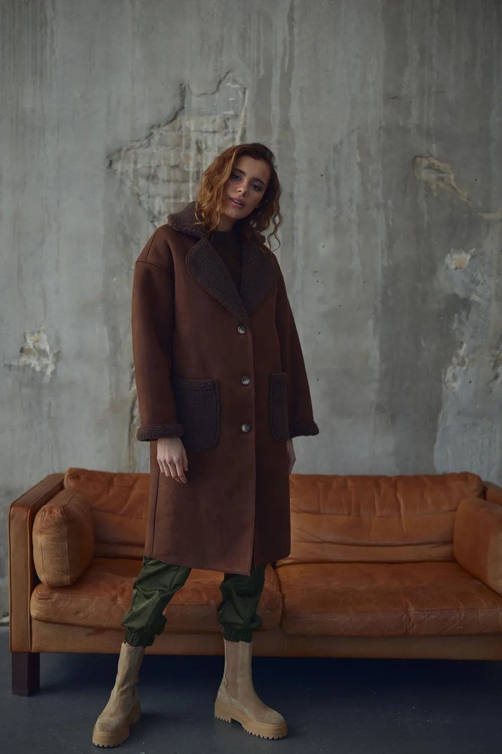 Uria coat AV3230 - Brown